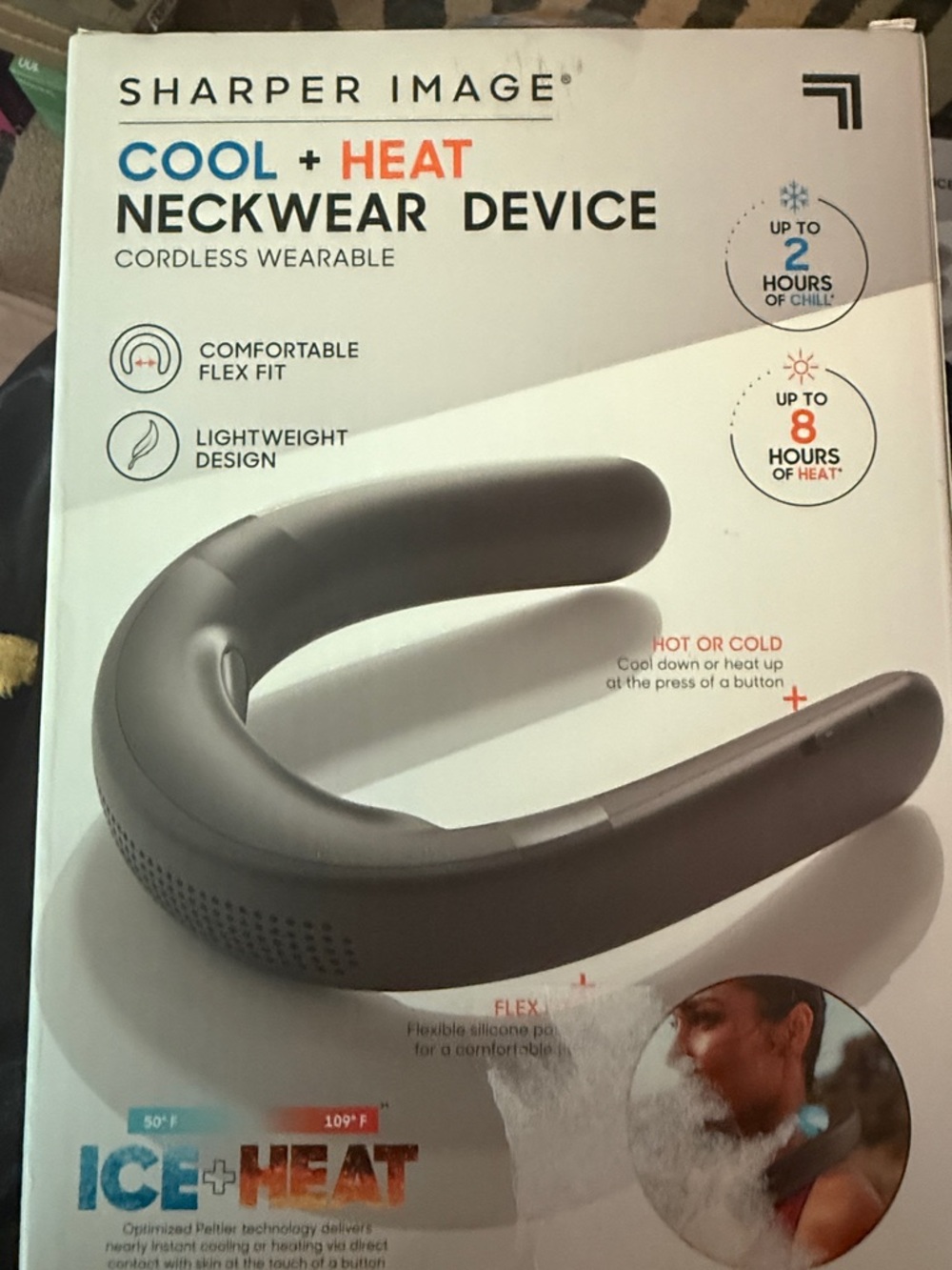Sharper Image Gray Cool + Heat Neckwear